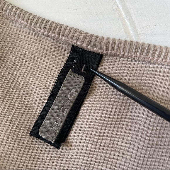 Inizio Italian Linen Magic Dress Taupe 3/4 Sleeves Dress Size L - Picture 4 of 8